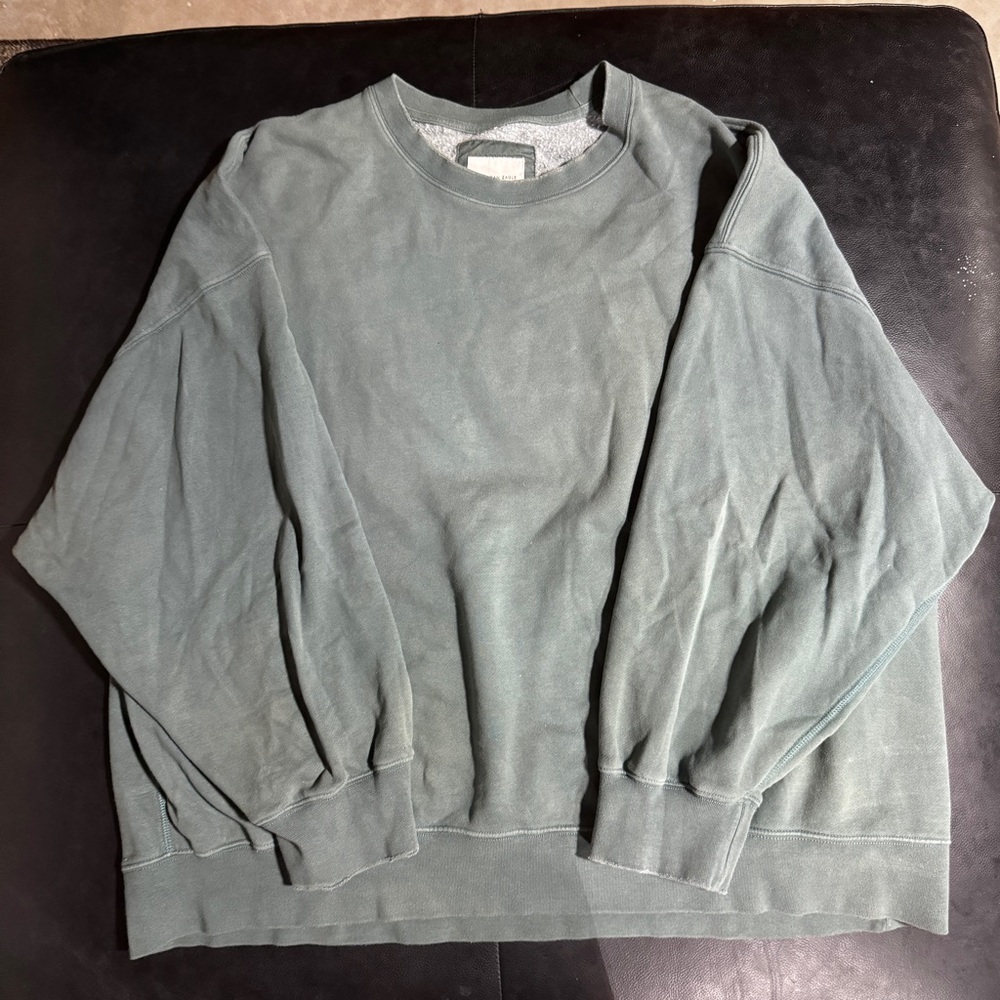 American Eagle Outfitters Green Relaxed Sweatshirt